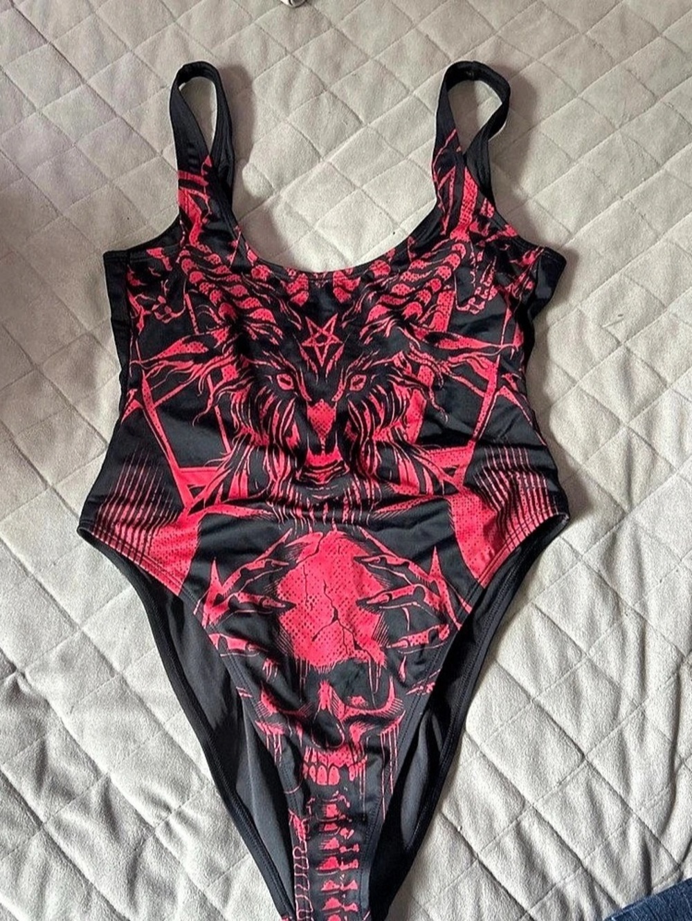 Killstar Beach Beast Swimsuit Animal Print One-Piece Medium